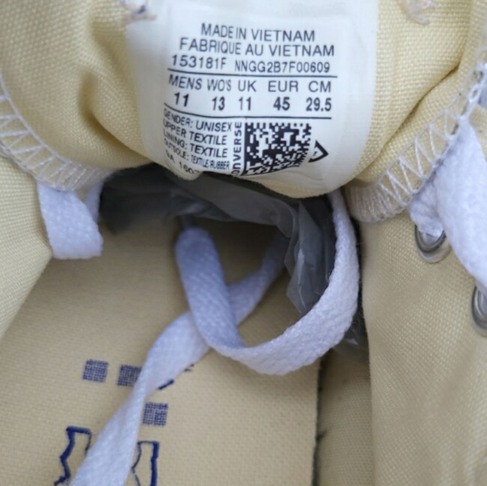 Converse All Star Chuck Taylor Metallic Gold White Sneaker Shoe Men 11 Women 13 - Picture 10 of 12